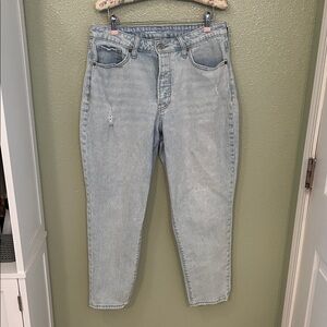 Old Navy Curvy High-Rise OG Straight Light Wash Ankle Jeans